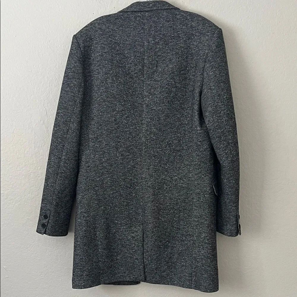 Like New! ONLY & SONS Smart Jersey Overcoat in Dark Gray Melange in Size S - Picture 8 of 15